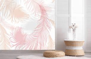 Wybierz Fototapeta różowe pióra wektorowe Pióra tapety na ścianę