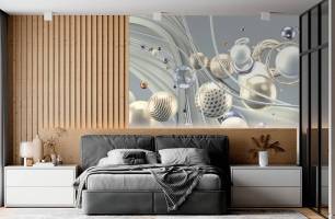Wybierz Fototapeta Balony ze złotem Tapeta w salonie na ścianę