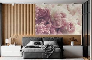 Wybierz Fototapeta różowe piwonie Tapeta w sypialni na ścianę