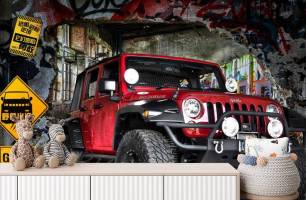 Wybierz Fototapeta Jeep graffiti Fototapeta dla chłopca na ścianę