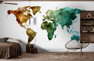 Wybierz Fototapeta Mapa świata 3d Mapa tapety świata na ścianę