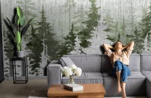 Wybierz Fototapeta 3D choinkę  na ścianę