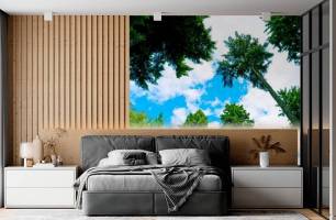 Wybierz Fototapeta widok drzewa Mural ścienny do sufitu na ścianę