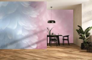 Wybierz Fototapeta Pióra różowo-błękitne  na ścianę