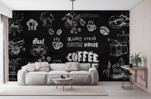 Wybierz Fototapeta Nadruki z kawą  na ścianę