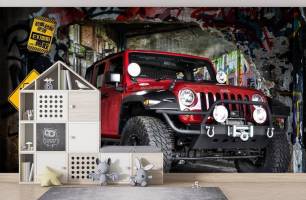 Wybierz Fototapeta Jeep graffiti Fototapeta dla chłopca na ścianę