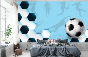Wybierz Fototapeta piłka nożna z nadrukiem Kolekcja tapet piłkarskich na ścianę