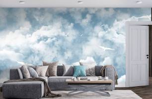Wybierz Fototapeta Ptaki w niebe Tapeta w sypialni na ścianę