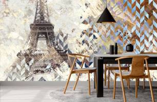 Wybierz Fototapeta Paryż z efektem 3D Wieczne wakacje na ścianę