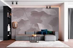 Wybierz Fototapeta 3d liścia Tapeta w salonie na ścianę