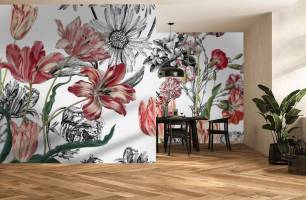 Wybierz Fototapeta Kolorowi kwiaty Miejsce inspiracji  na ścianę