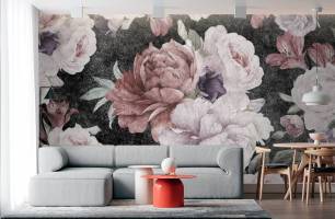 Wybierz Fototapeta Klasyczne kwiaty Tapeta w sypialni na ścianę