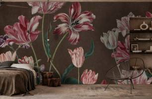 Wybierz Fototapeta Kwiaty w stylu klasycznym Powrót do przeszłości na ścianę