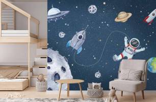 Wybierz Fototapeta Przestrzeń kosmiczna Tapety do pokoju dziecięcego na ścianę