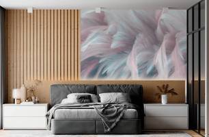 Wybierz Fototapeta różowe pióra Tapeta w sypialni na ścianę