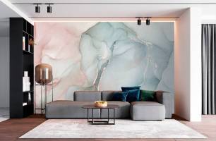 Wybierz Fototapeta Fluid Art różowy z niebieskim Tapeta w łazience na ścianę