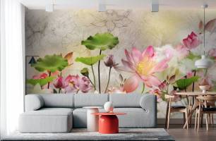 Wybierz Fototapeta Kwiaty lotosu Tapeta w salonie na ścianę