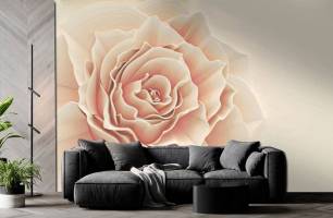 Wybierz Fototapeta beżowa obszerna róża  na ścianę
