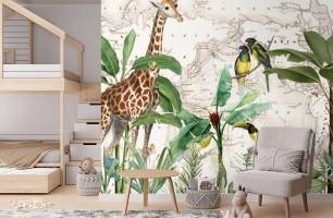 Wybierz Fototapeta Tropikalne zwierzęta Tapety do pokoju dziecięcego na ścianę