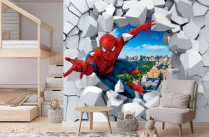 Wybierz Fototapeta Spiderman 3D Tapety do pokoju dziecięcego na ścianę