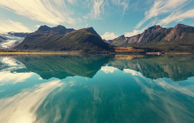 Fototapeta Jeziora skandynawskie natura