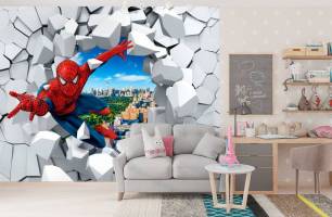 Wybierz Fototapeta Spiderman 3D Fototapeta dla chłopca na ścianę