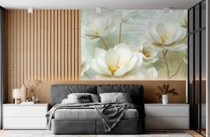 Wybierz Fototapeta Kwiaty 3d Tapeta w sypialni na ścianę