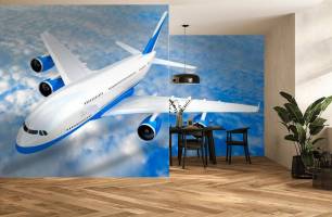Wybierz Fototapeta Samolot  w chmurach Korzeń tapety na ścianę