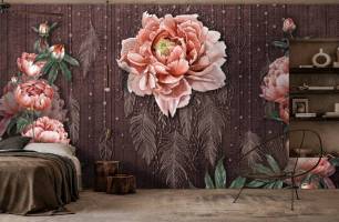 Wybierz Fototapeta Kwiaty w stylu orientalnym Powrót do przeszłości na ścianę