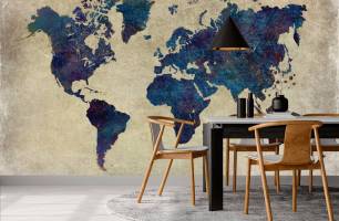 Wybierz Fototapeta zabytkowa mapa Mapa tapety świata na ścianę