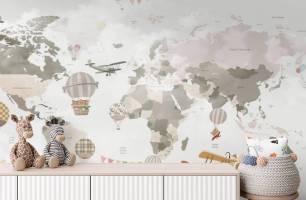 Wybierz Fototapeta mapa 3D dla dzieci Tapety do pokoju dziecięcego na ścianę