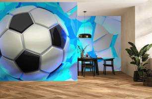 Wybierz Fototapeta piłka niszczy ścianę Sportowe tapety na ścianę