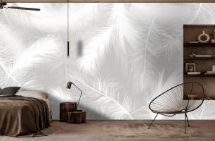Wybierz Fototapeta białe pióra wektorowe Pióra tapety na ścianę
