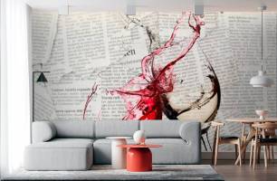Wybierz Fototapeta Wino gazeta tekstura  na ścianę