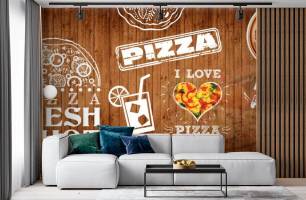 Wybierz Fototapeta do pizzerii Tapeta na kawiarnię na ścianę