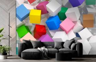 Wybierz Fototapeta kolorowe kostki Fototapety 3D na ścianę