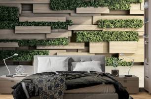 Wybierz Fototapeta 3D ściana z ziołami Tapeta do biura na ścianę