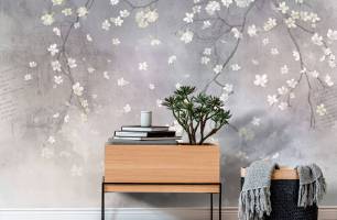 Wybierz Fototapeta Gałęzia z kwiatami Tapeta w sypialni na ścianę