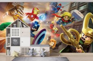 Wybierz Fototapeta Lego bohaterowie Tapety do pokoju dziecięcego na ścianę