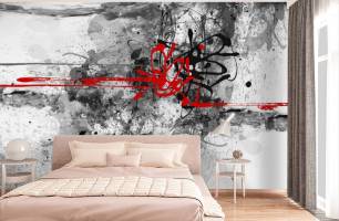 Wybierz Fototapeta Szara ściana czarno biała w stylu japońskim Tapeta do biura na ścianę