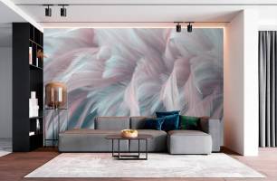 Wybierz Fototapeta różowe pióra Tapeta w sypialni na ścianę