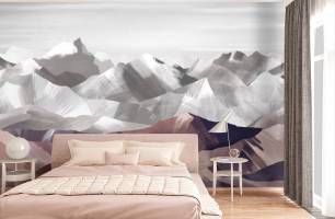 Wybierz Fototapeta Góry szare w stylu skandynawskim Tapeta do biura na ścianę