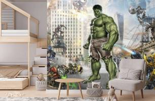 Wybierz Fototapeta Hulk i transformatory Tapety superbohaterowie na ścianę