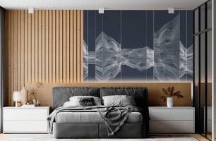 Wybierz Fototapeta Abstrakcja w stylu Art linii Tapeta w salonie na ścianę