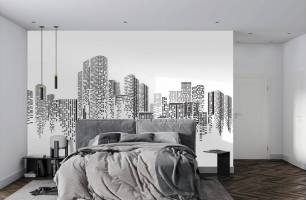 Wybierz Fototapeta Miasto bydynki minimalistyczne  na ścianę