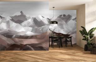 Wybierz Fototapeta Góry skandynawskie brązowy akcent Miejsce inspiracji  na ścianę