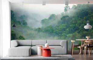 Wybierz Fototapeta Zielone drzewo we mgłe Tapeta w sypialni na ścianę