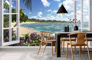 Wybierz Fototapeta widok z okna na morze  na ścianę