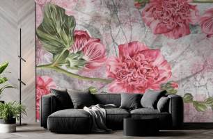 Wybierz Fototapeta Goździk kwiaty beton  na ścianę