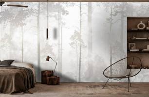 Wybierz Fototapeta Drzewa we mgle Wieczne wakacje na ścianę